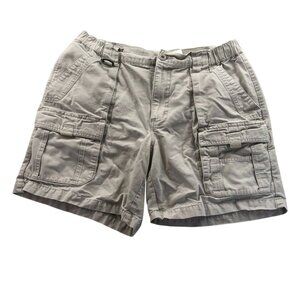 Columbia Mens Cargo Shorts Medium Khaki Beige Outdoors Utility Casual Classic